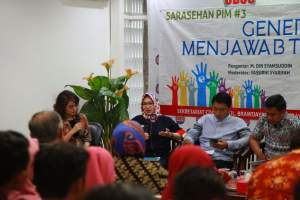 Wali Kota Tangsel Airin Rachmi Diany saat menjadi pembicara di Dewan Nasional Pergerakan Indonesia Maju