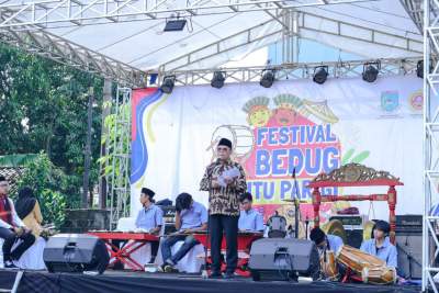 Buka Festival Bedug di Situ Parigi, Benyamin Ajak Lestarikan Budaya