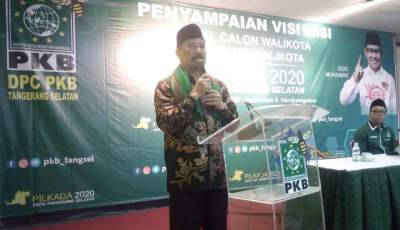 Muhamad, Salahsatu Bacalon Walikota saat sampaikan ide dan gagasan di PKB Kota Tangsel