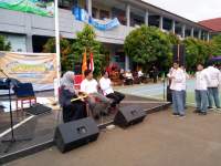 Bawaslu Tangsel saat menggelar roadshow di SMA 12 Tangsel.