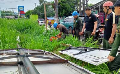 Begini Reaksi Benyamin Davnie Pasca Angin Kencang Terjang Tangsel, Pol PP Inventarisir Reklame Rusak