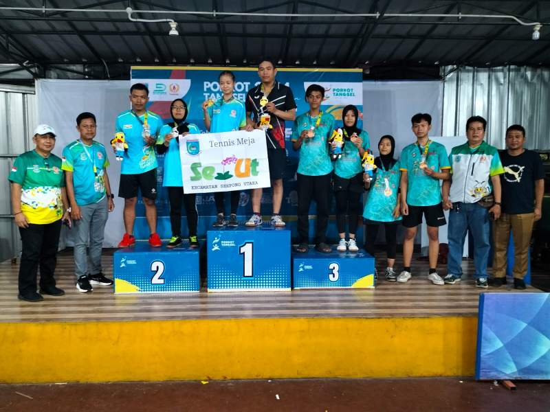 Hasil Sementara, Tim Tenis Meja Serpong Utara Kuasai PORKOT IV Kota Tangsel