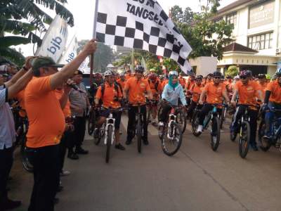 Jaga Toleransi, Kemenag Tangsel Gelar Gowes Bareng Antar Umat Beragama