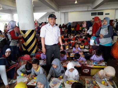 Kepala Dinas Pendidikan Kota Tangsel Taryono saat diacar Gebyar 1000 PAUD