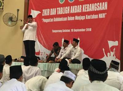 Anggota DPR-RI Irgan Chairulahfidz saat memberikan ceramah kebangsaan di MAN Insan Cendekia, Serpong.