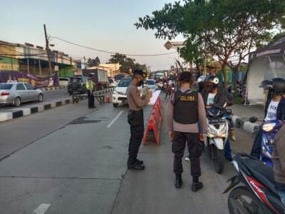 Imbas PSBB Diperpanjang, Ditsamapta Polda Banten Perketat Penyekatan di Pos Check Point