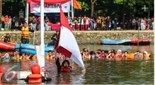 Ganespa Tangsel Upacara di Situ Tujuhmuara